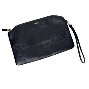 LODIS PEBBLE LEATHER BLACK WRISTLET